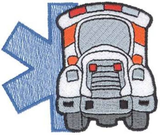Picture of Ambulance Logo Machine Embroidery Design