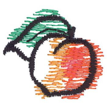 Peach Machine Embroidery Design