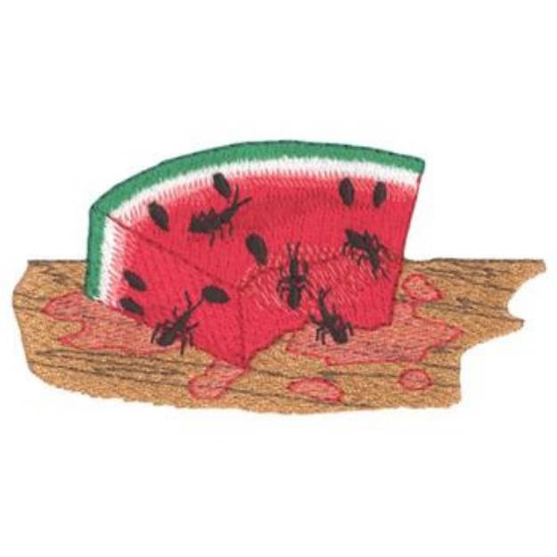 Picture of Ants And Watermelon Machine Embroidery Design