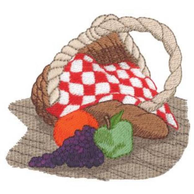 Picture of Picnic Basket W/ Fruit Machine Embroidery Design