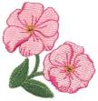 Picture of Two Wild Roses Machine Embroidery Design