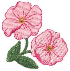 Picture of Two Wild Roses Machine Embroidery Design