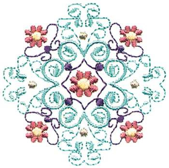Floral Doily Machine Embroidery Design