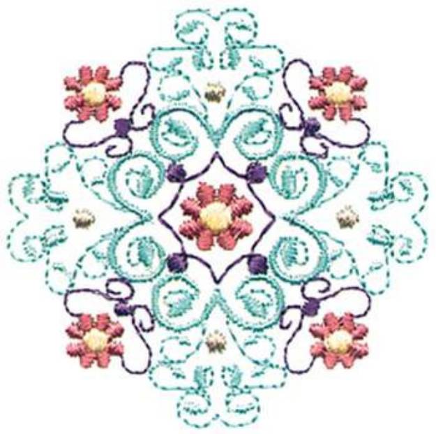 Picture of Floral Doily Machine Embroidery Design