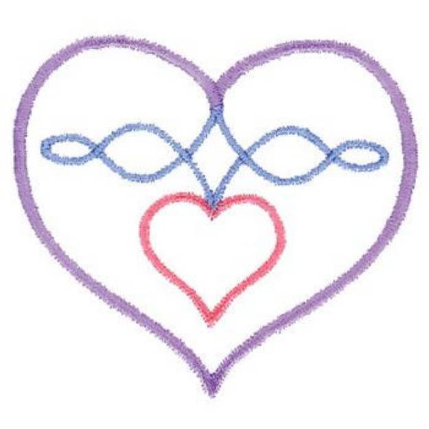 Picture of Heart Scroll Machine Embroidery Design