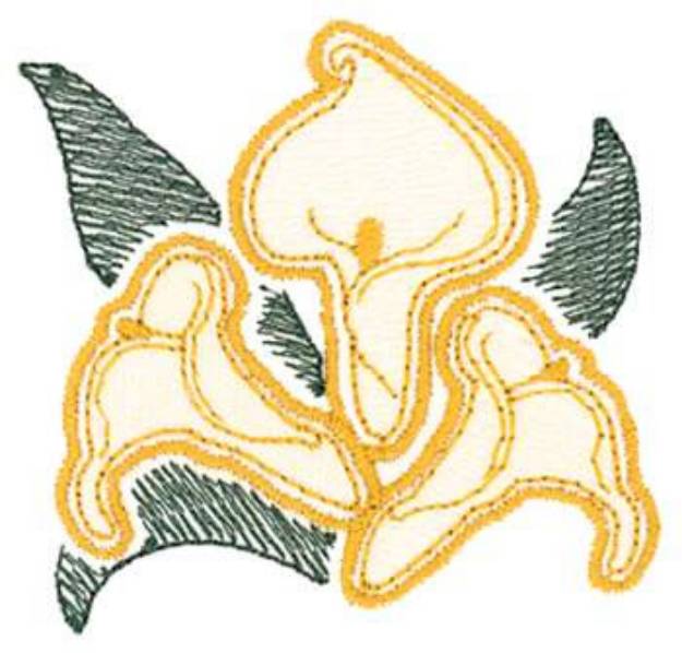 Picture of Calla Lilies Machine Embroidery Design