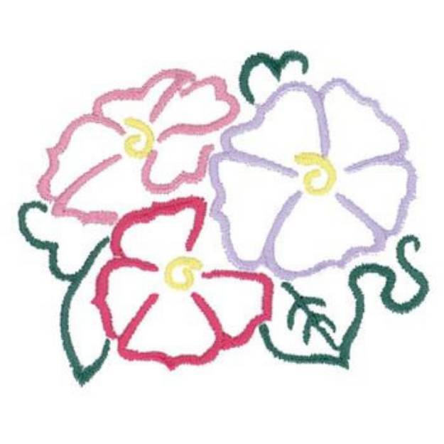 Picture of Morning Glories Machine Embroidery Design