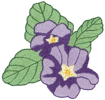 African Violet Machine Embroidery Design