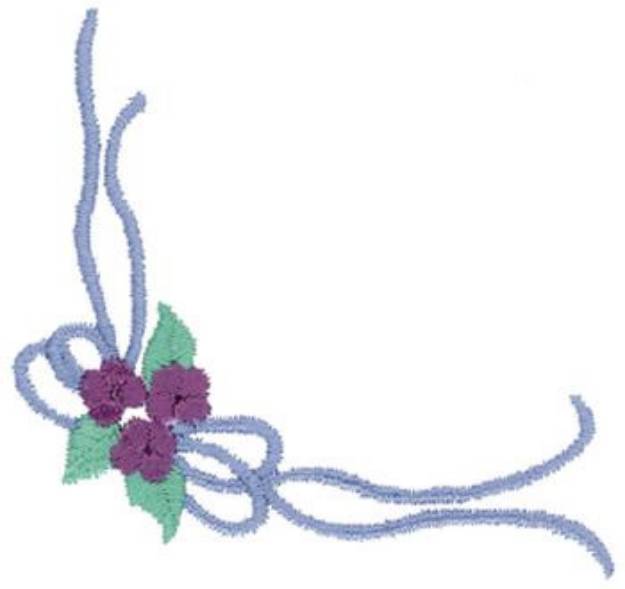 Picture of Corner Ribbon Machine Embroidery Design