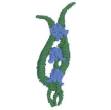 Picture of Blue Bell Flower Machine Embroidery Design