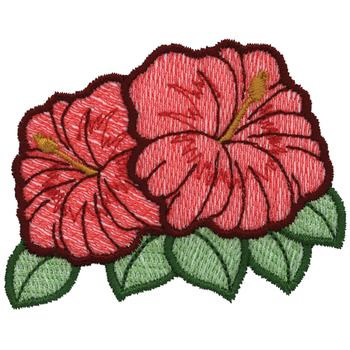 Hibiscus Machine Embroidery Design
