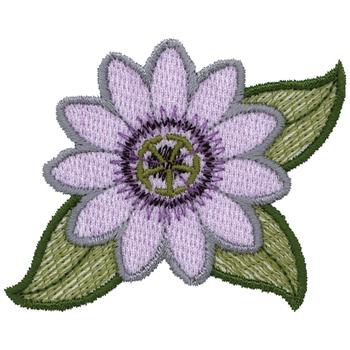 Passion Flower Machine Embroidery Design