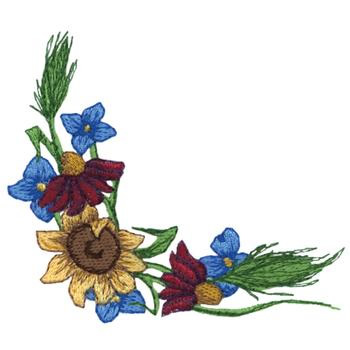Wildflower Corner Machine Embroidery Design
