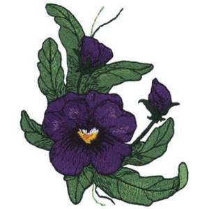 Picture of Pansy Corner Machine Embroidery Design