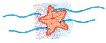 Starfish Logo Machine Embroidery Design