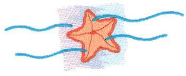 Picture of Starfish Logo Machine Embroidery Design
