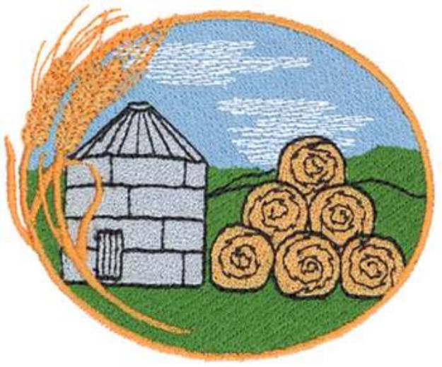 Picture of Wheat Farm Machine Embroidery Design