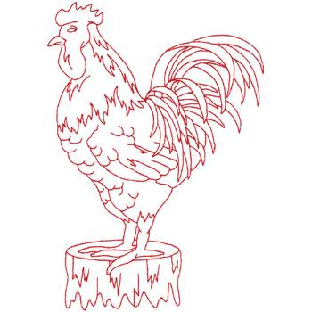 Rooster Machine Embroidery Design