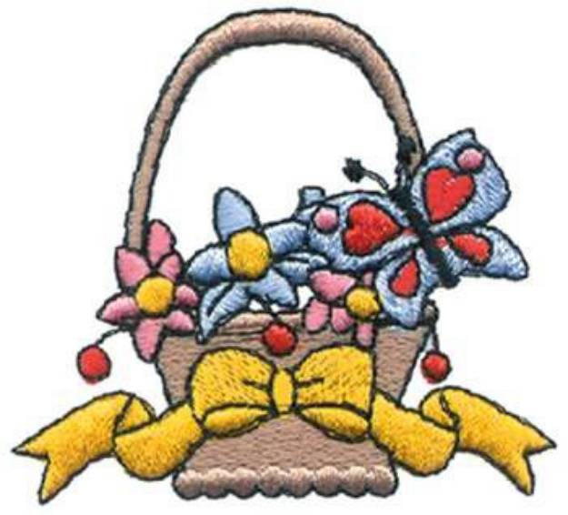 Picture of May Day Basket Machine Embroidery Design
