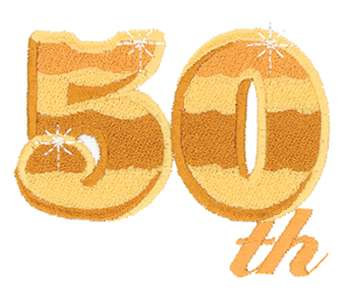 50th Anniversary Machine Embroidery Design