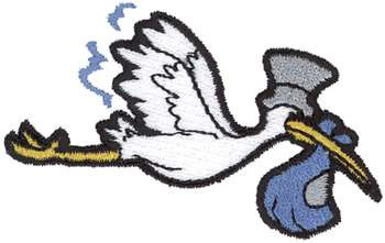 Stork Machine Embroidery Design