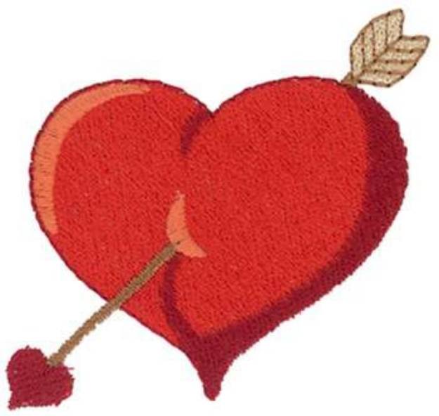 Picture of Heart & Cupid Arrow Machine Embroidery Design