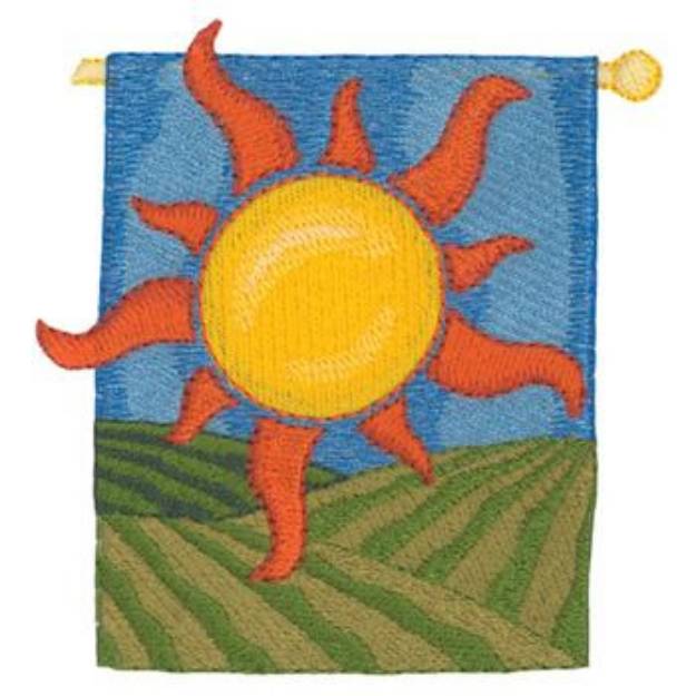 Picture of Summer Banner Machine Embroidery Design