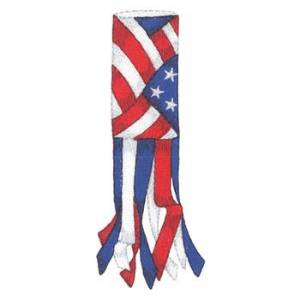 Picture of 4th Of July Windsock Machine Embroidery Design