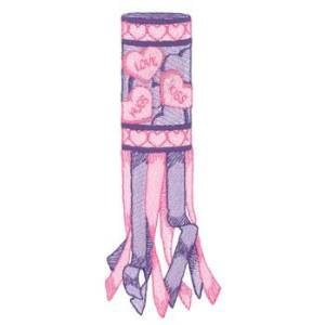Picture of Valentines Windsock Machine Embroidery Design