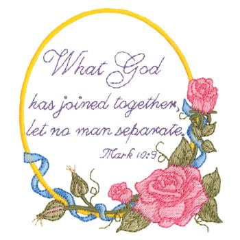 What God Has Joined Machine Embroidery Design