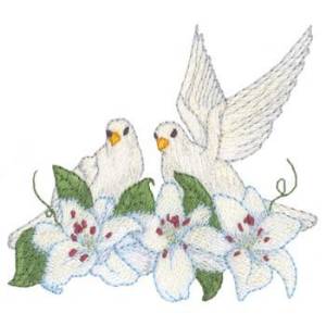 Picture of Doves Machine Embroidery Design