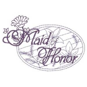 Picture of Maid Of Honor Machine Embroidery Design