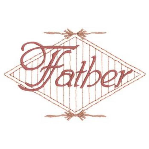 Picture of Father Machine Embroidery Design