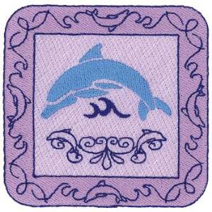 Picture of Dolphin Square Machine Embroidery Design