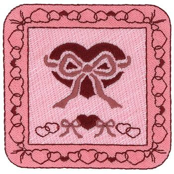 Heart Square Machine Embroidery Design