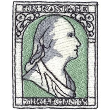Three Cent Stamp Machine Embroidery Design