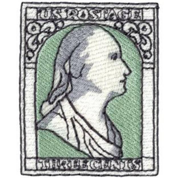 Picture of Three Cent Stamp Machine Embroidery Design
