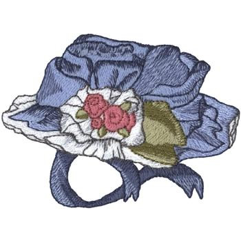 Victorian Hat Machine Embroidery Design