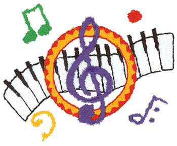 Music Symbols Machine Embroidery Design