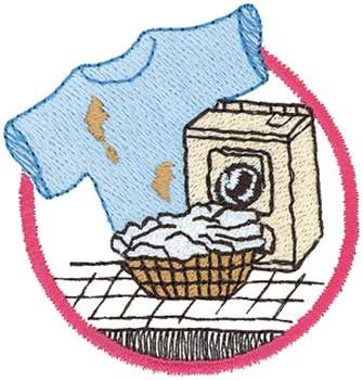 Laundry Logo Machine Embroidery Design