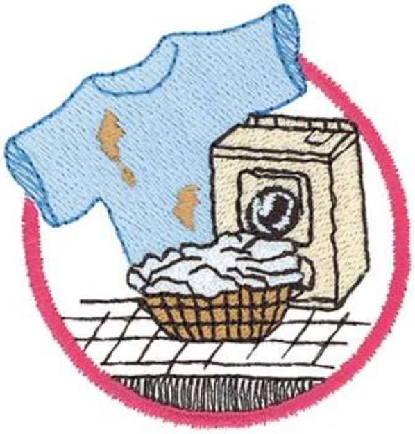 Picture of Laundry Logo Machine Embroidery Design