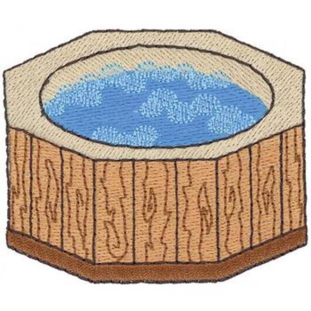 Picture of Wooden Hot Tub Machine Embroidery Design