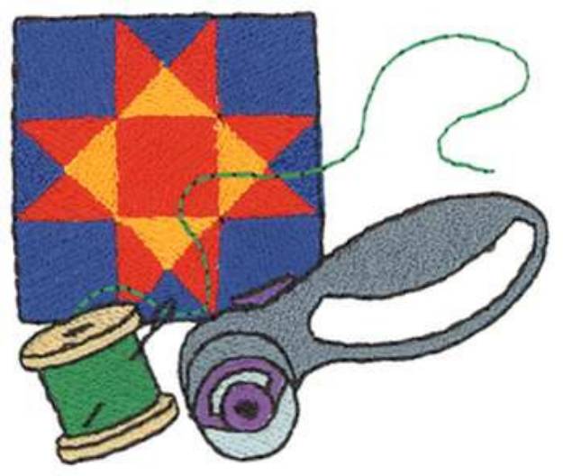 Picture of Quilt Block & Supplies Machine Embroidery Design