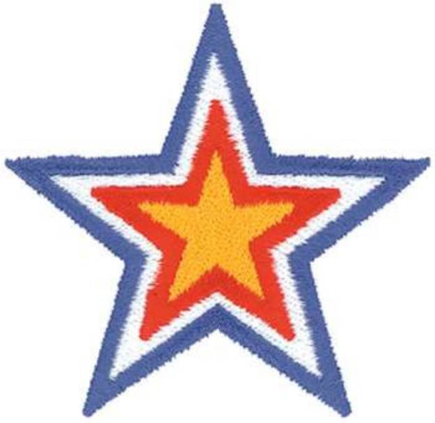 Picture of Nested Stars Machine Embroidery Design