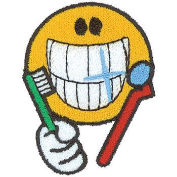 Smiley Face Dentist Machine Embroidery Design