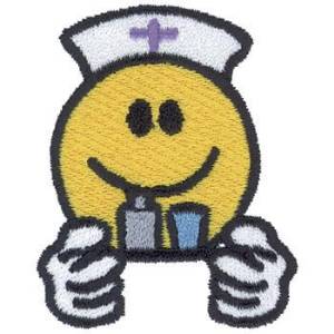 Picture of Smiley Face Nurse Machine Embroidery Design