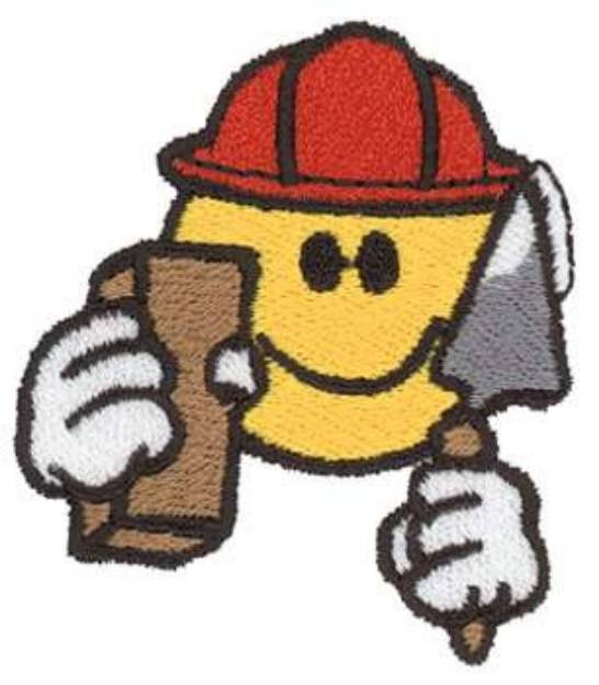Picture of Smiley Face Bricklayer Machine Embroidery Design