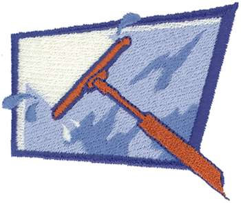 Window Cleaner Logo Machine Embroidery Design