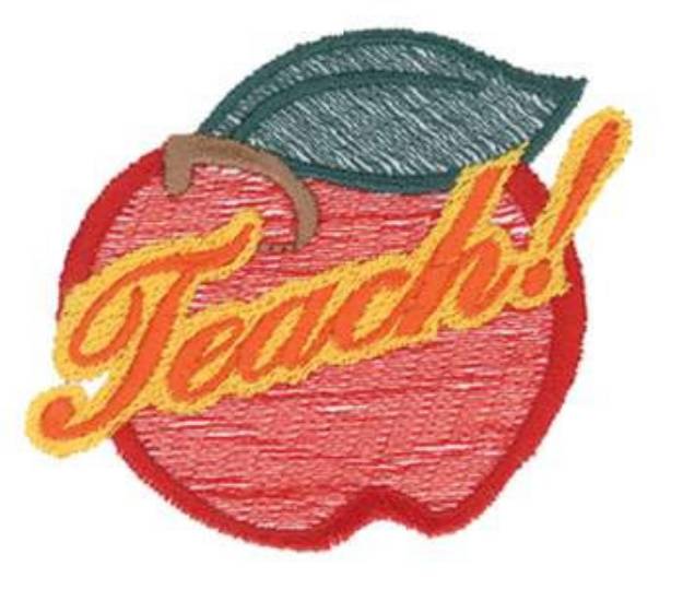 Picture of Teachers Apple Machine Embroidery Design