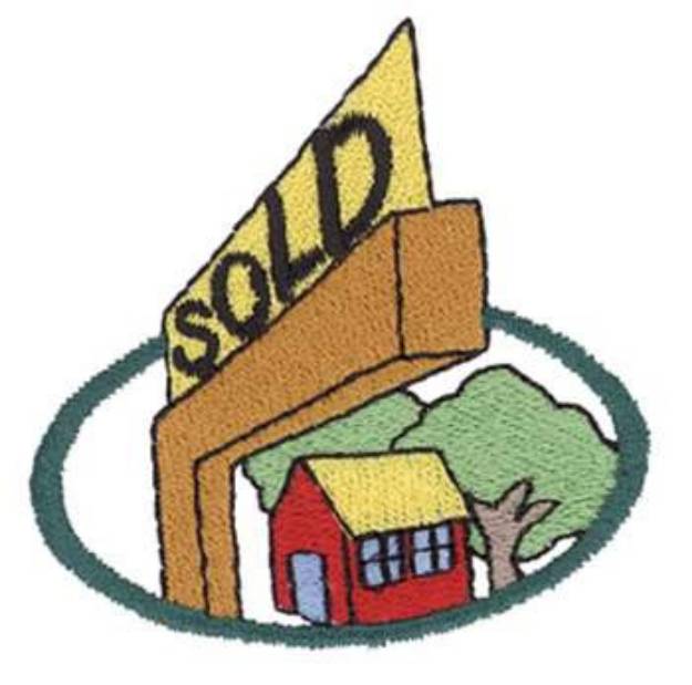 Picture of Sold Sign Machine Embroidery Design